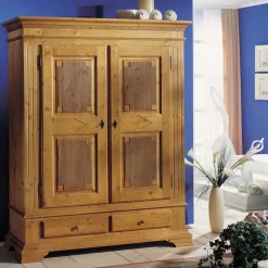Landhaus Garderobenschrank Prenzla aus Fichte massiv