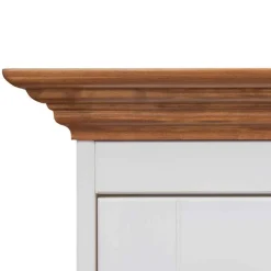 Landhaus Highboard in Weiß und Eiche - Bordona