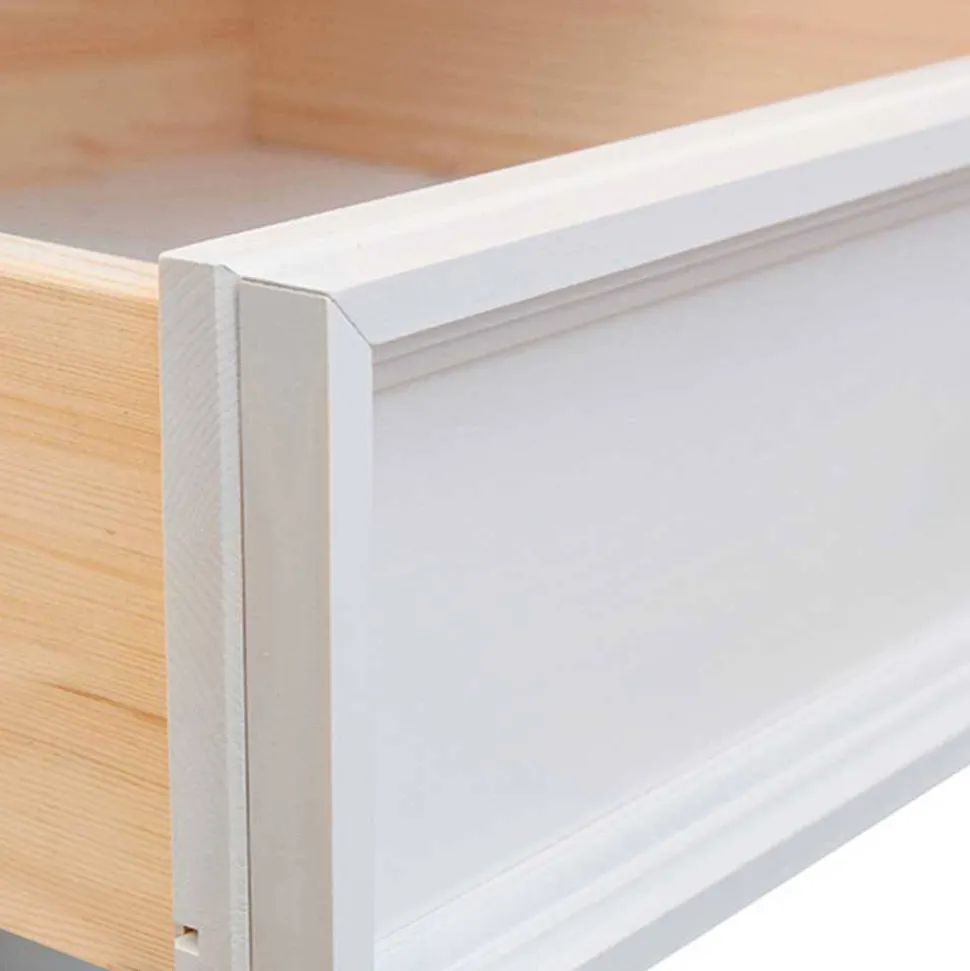 Landhaus Highboard in Weiß und Eiche - Bordona