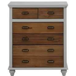 Landhaus Hochkommode mit sechs Schubladen - Veproma