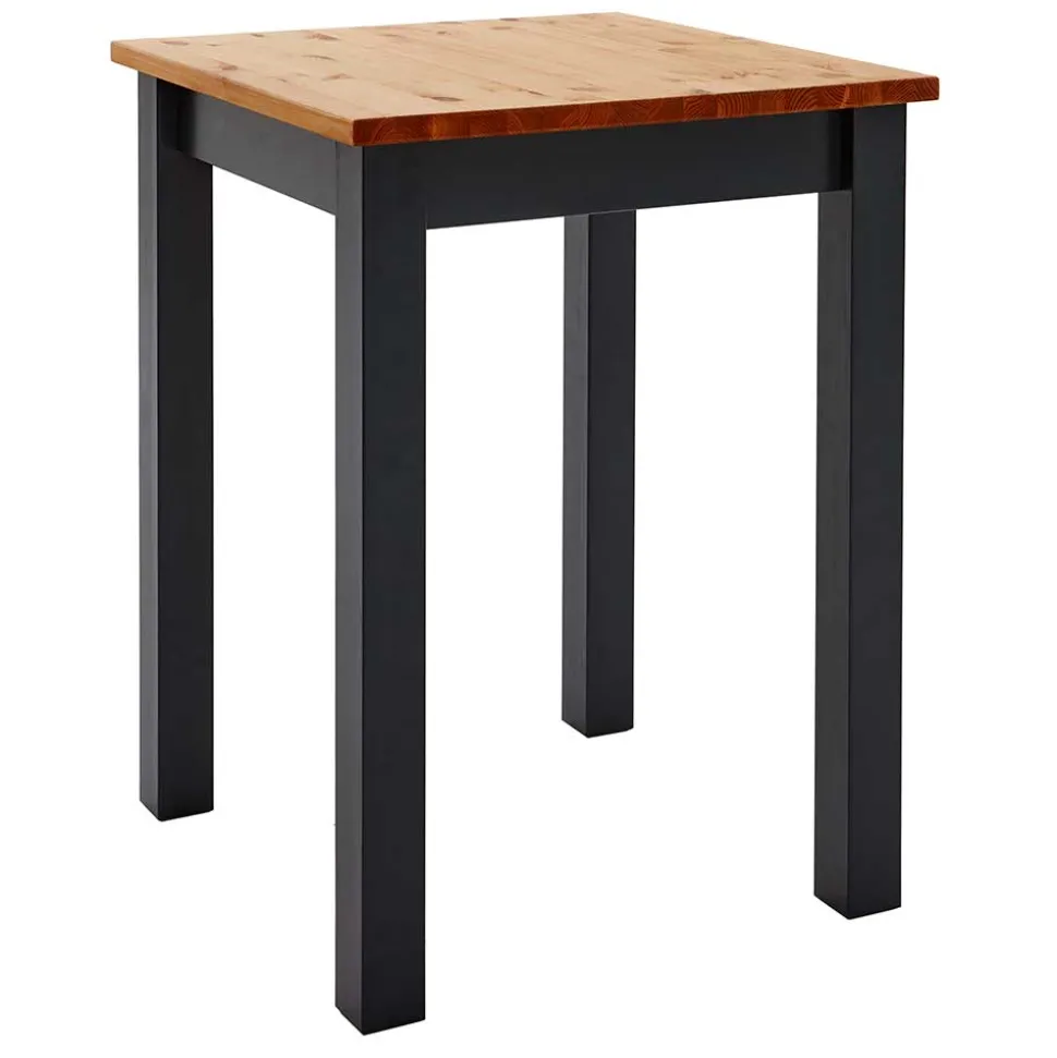 Landhaus Hochtisch in Schwarz und Kiefer Lauge - San Bruma