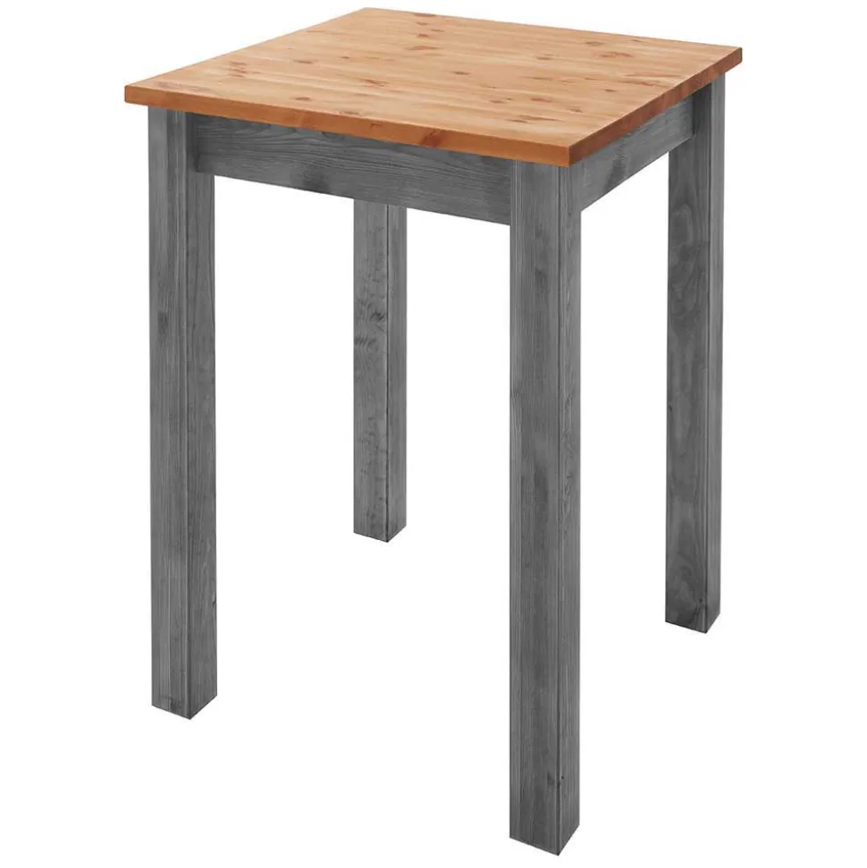 Landhaus Hochtisch und Barhocker Set - Ziamora (dreiteilig)