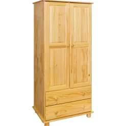 Landhaus Holz Kleiderschrank mit Kugelfüßen - Kascanu