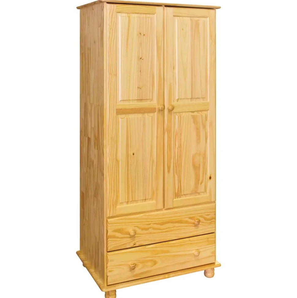 Landhaus Holz Kleiderschrank mit Kugelfüßen - Kascanu