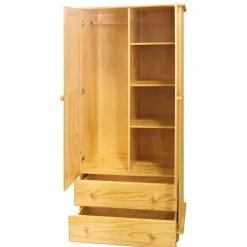 Landhaus Holz Kleiderschrank mit Kugelfüßen - Kascanu