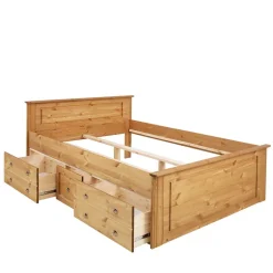 Landhaus Holzbett & Nachttische - Imressa (dreiteilig)