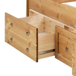 Landhaus Holzbett & Nachttische - Imressa (dreiteilig)