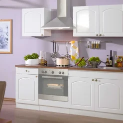 Landhaus Küchenzeile Lotte in Weiß (fünfteilig)