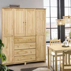 Landhaus Kleiderschrank aus Kiefernholz - Lajuna