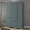 Landhaus Kleiderschrank in Graugrün - Rajavo