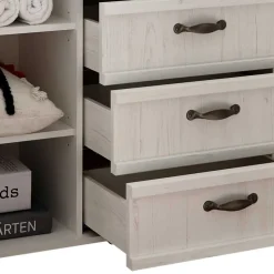 Landhaus Kombi-Kommode in Weiß - Malvissa