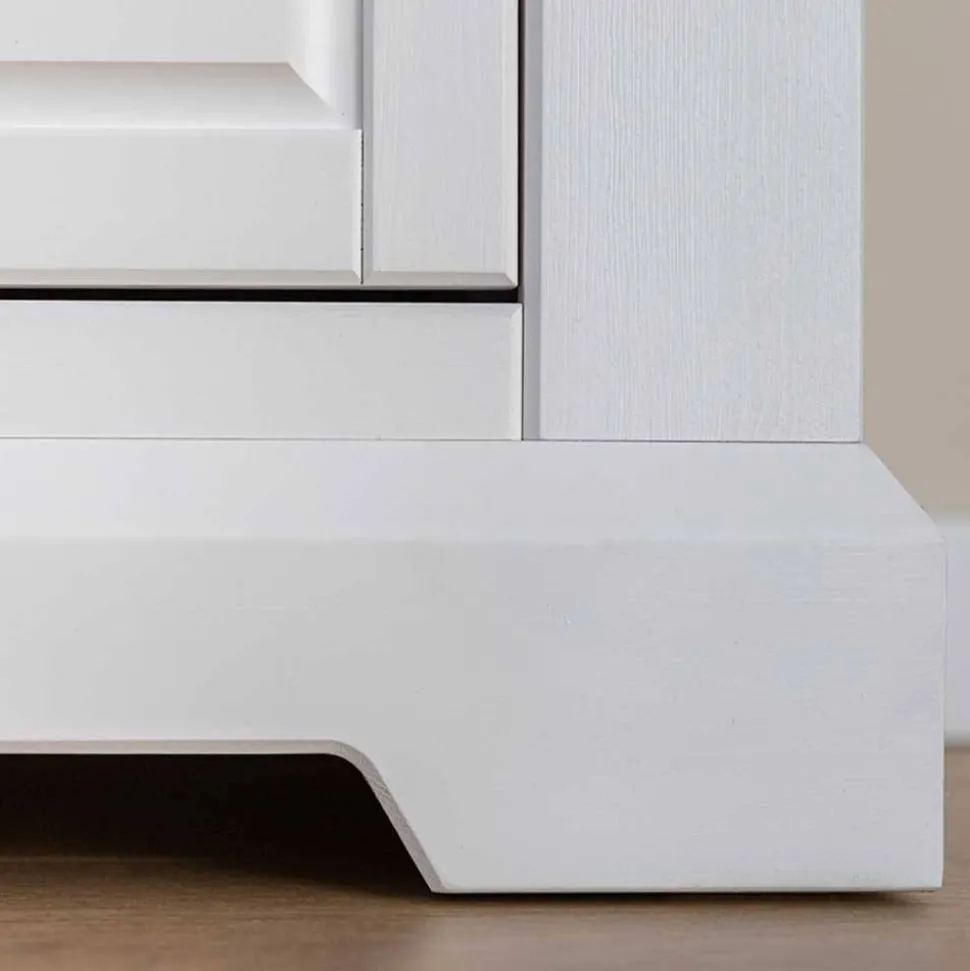 Landhaus Kommode in Weiß und Braun - Zalya