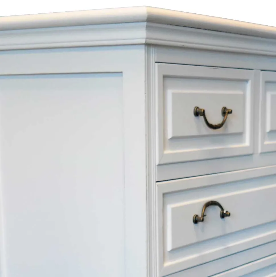 Landhaus Kommode Liacora in Weiß