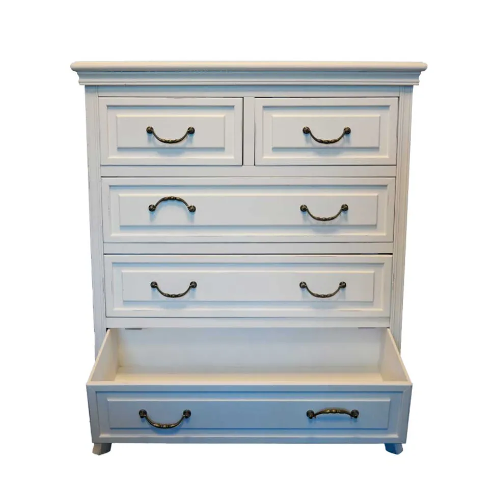 Landhaus Kommode Liacora in Weiß