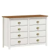 Landhaus Kommode mit acht Schubladen - Clipper