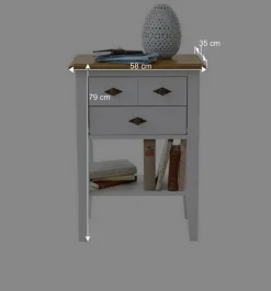 Landhaus Kommode Sibiuta in Weiß