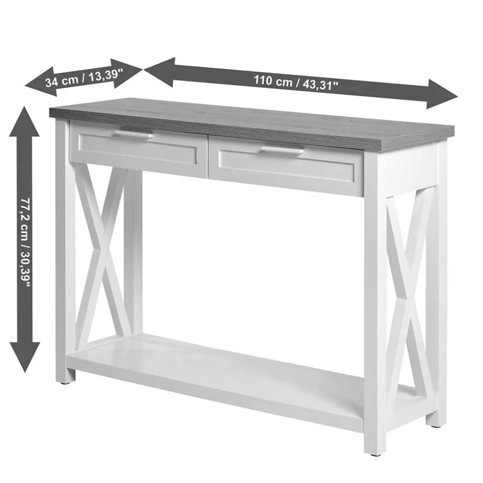 Landhaus Konsolentisch zweifarbig - Ristina