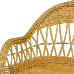 Landhaus Korbsessel in Beige Rattan - Witenga