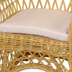 Landhaus Korbsessel in Beige Rattan - Witenga