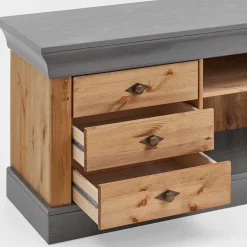 Landhaus Lowboard mit 3 Schubladen & 2 Fächern - Eshelas