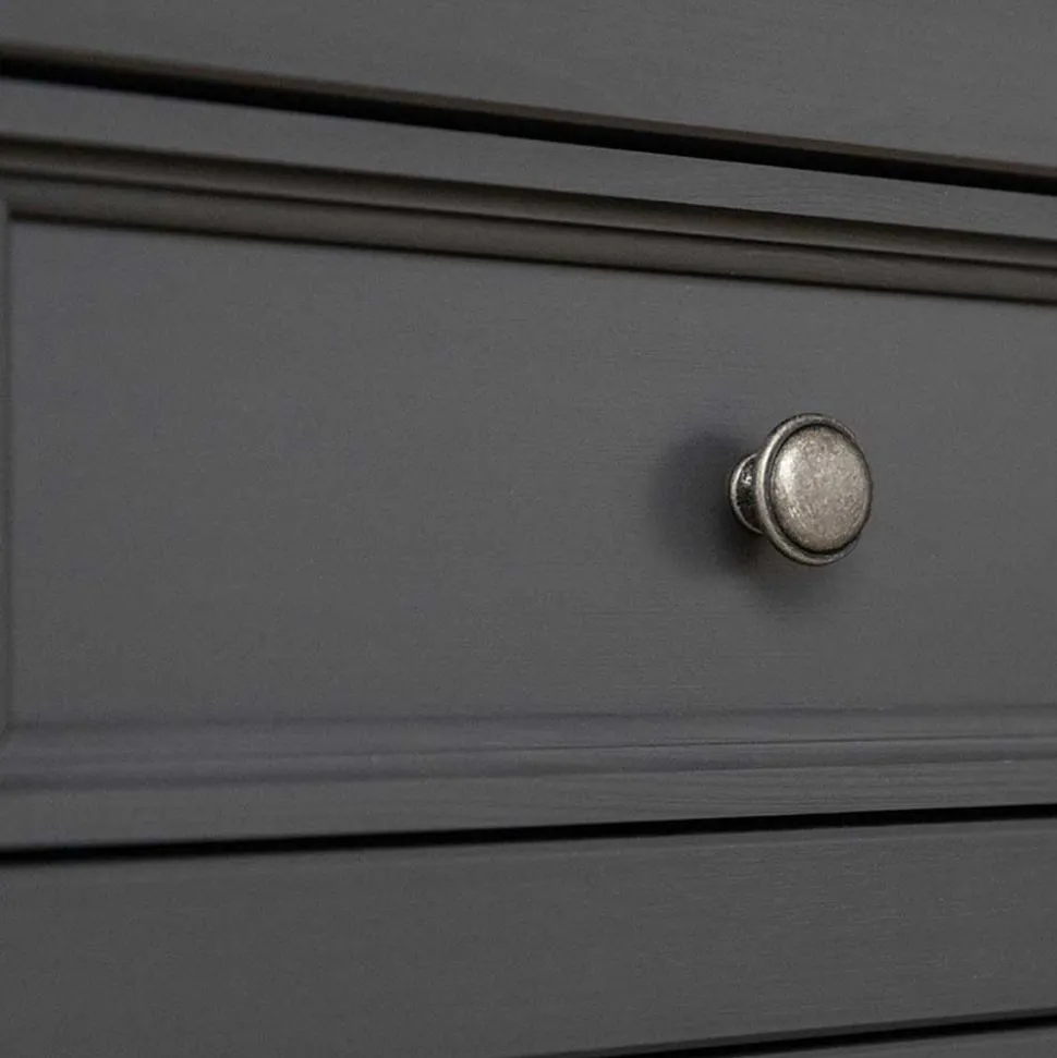 Landhaus Nachtkommode in Grau und Eiche - Witenga