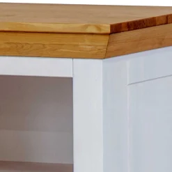 Landhaus Nachtschrank in Weiß & Eichefarben - Envicron