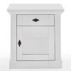 Landhaus Nachtschrank in Weiß - Mira