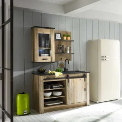 Landhaus Oberschrank mit Glas Einsatz - Garisa