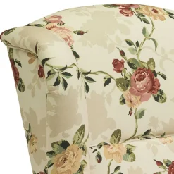 Landhaus Ohrenbackensessel mit Blumen Muster - Zavatraos