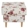 Landhaus Polsterhocker mit Blumen Stoff - Blackbeard