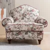 Landhaus Polstersessel mit Vintage Blumen Flair - Baonga