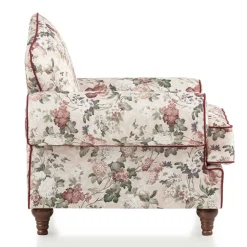 Landhaus Polstersessel mit Vintage Blumen Flair - Baonga