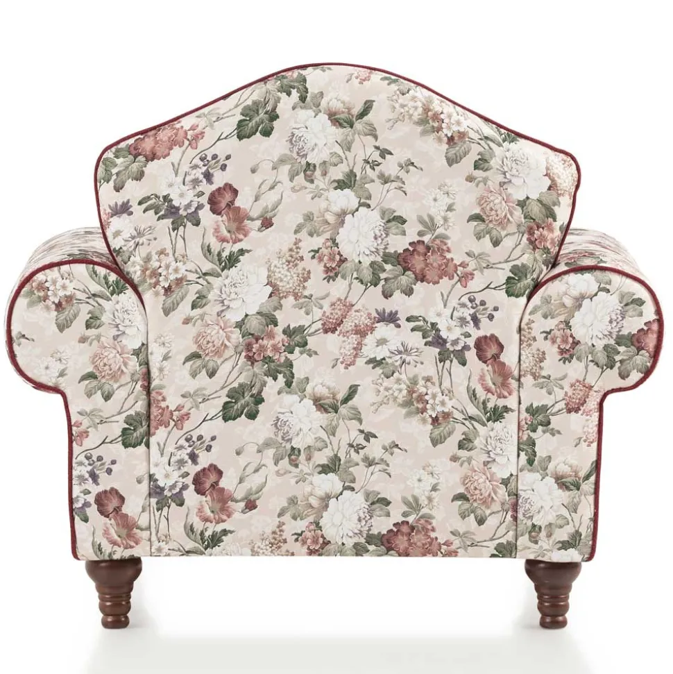 Landhaus Polstersessel mit Vintage Blumen Flair - Baonga