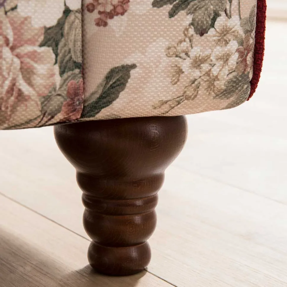 Landhaus Polstersessel mit Vintage Blumen Flair - Baonga