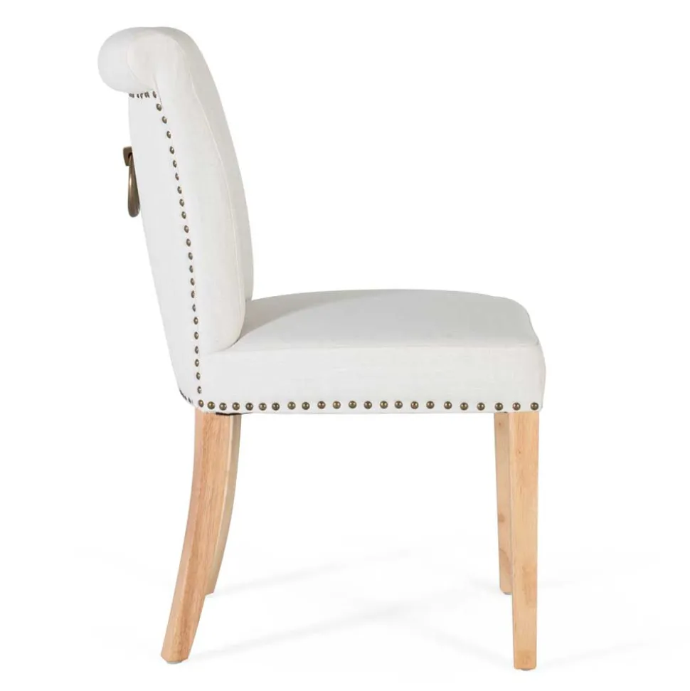 Landhaus Polsterstühle in Beige - Milwana (2er Set)