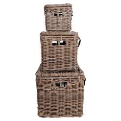 Landhaus Rattan Truhen Set - Speccia (dreiteilig)