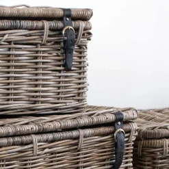 Landhaus Rattan Truhen Set - Speccia (dreiteilig)