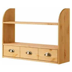 Landhaus Regal mit 2 Ablagen & 3 Schubladen - Zimoni
