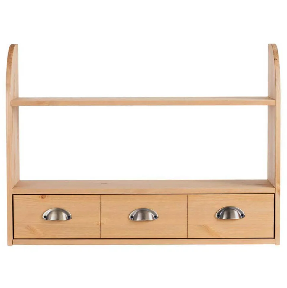 Landhaus Regal mit 2 Ablagen & 3 Schubladen - Zimoni