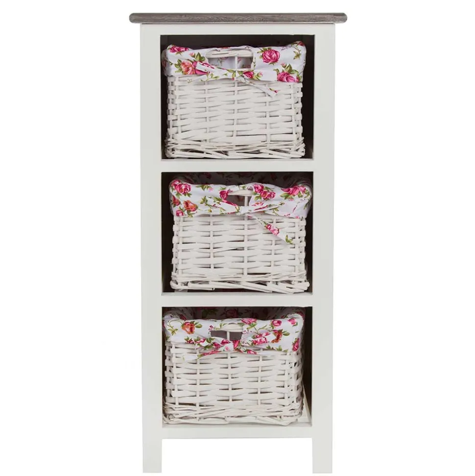 Landhaus Regal mit drei Körben - Migorys