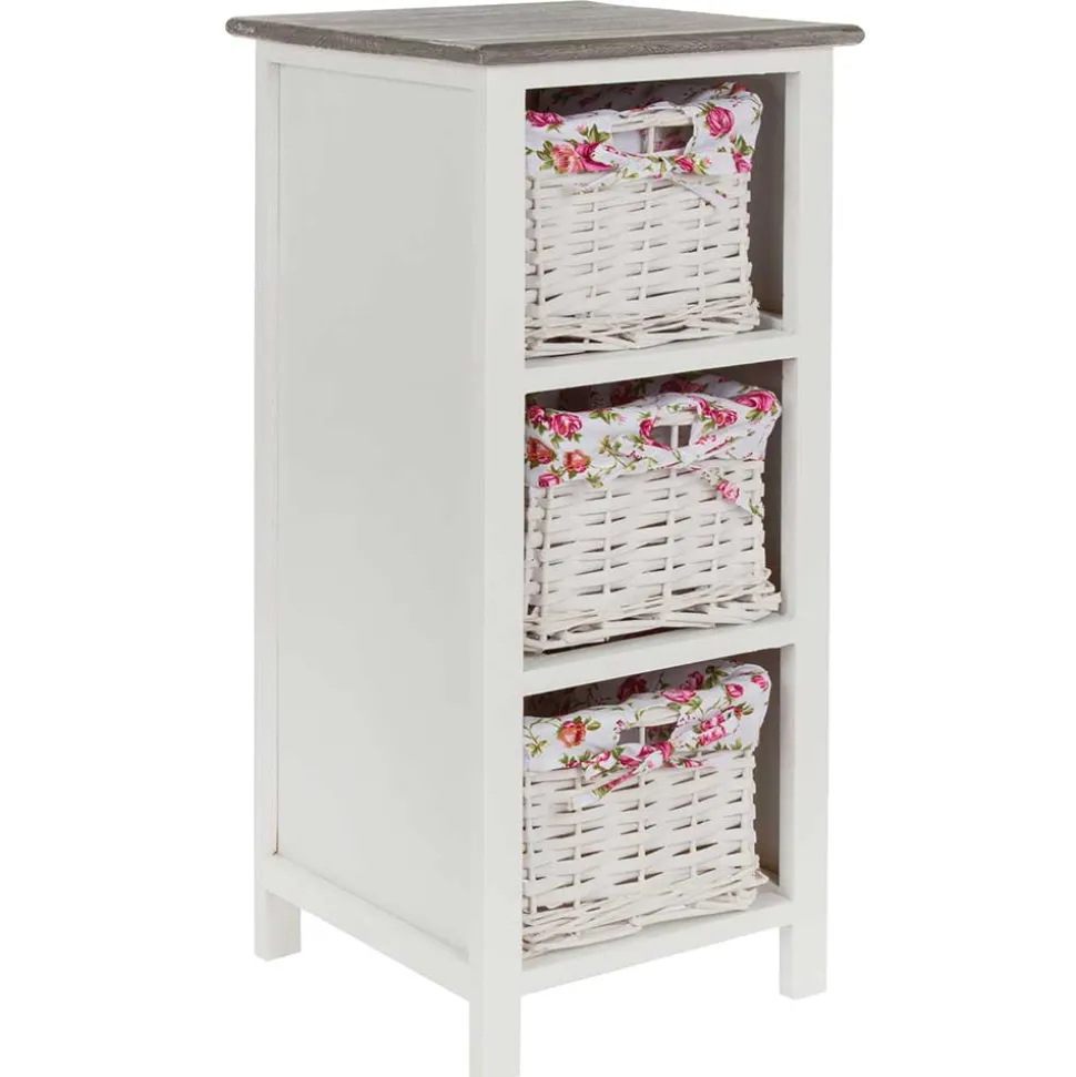 Landhaus Regal mit drei Körben - Migorys