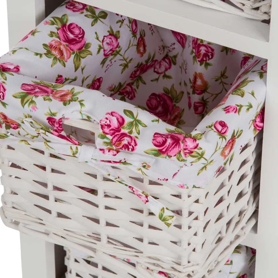 Landhaus Regal mit drei Körben - Migorys