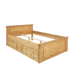 Landhaus Schlafzimmer mit Stauraumbett - Imressa (vierteilig)