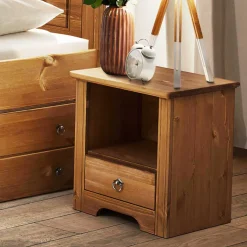 Landhaus Schlafzimmer mit Stauraumbett - Imressa (vierteilig)