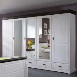 Landhaus Schlafzimmer Pisino aus Kiefer Massivholz (vierteilig)