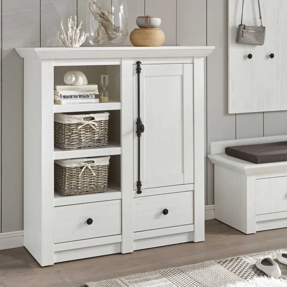 Landhaus Schrank in Weiß Touchwood - Chelles