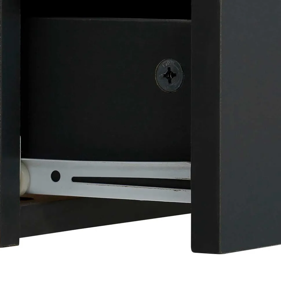 Landhaus Schreibtisch in Dunkelgrau - Mivaldana