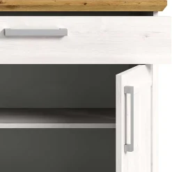 Landhaus Schuhkommode in Holzoptik Lärche Weiß - Tocella