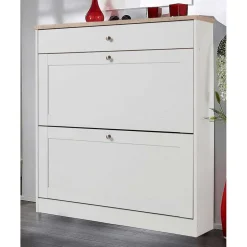 Landhaus Schuhkommode mit zwei Klappen - Nudion