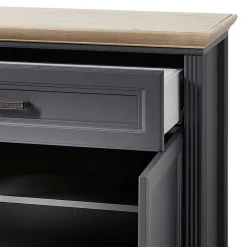 Landhaus Schuhschrank in Dunkelgrau - Thumbs